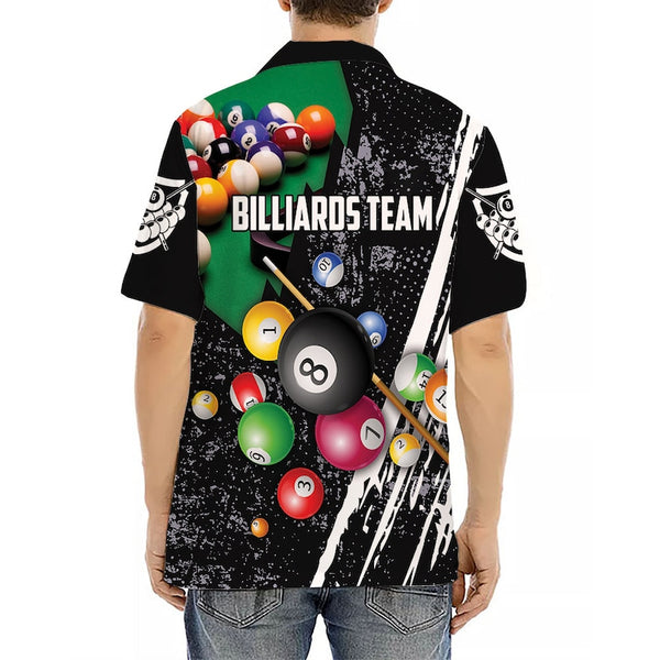 Maxcorners Personalized Billiards Team All Over Print 3D Hawaiian Shirt