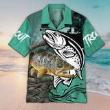 Maxcorners Unisex 3D Trout Fishing Art Hawaiian Shirt