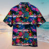 Maxcorners Unisex Fish Barracuda And Roses Hawaiian Shirt