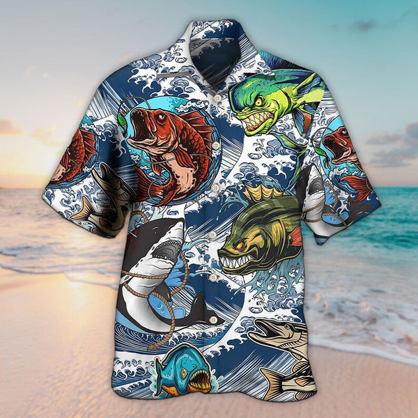 Maxcorners Unisex Fishing Is My Life Hawaiian Shirt