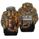 Maxcorners Weekend Forecast Hunting Deer All Over Printed 3D Shirts