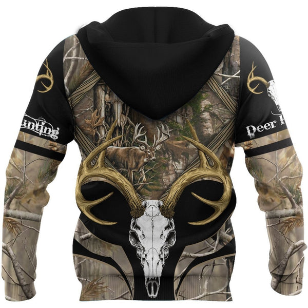 Maxcorners Deer Hunter 3D Over Printed Hoodie