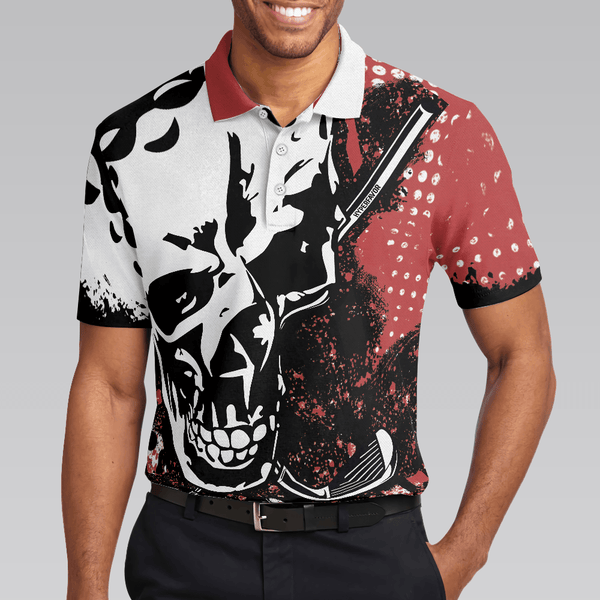 Max Corners Blade Mens Golf Red Golf 3D Custom Polo Shirt