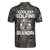 Max Corners Coolest Golfing Grandpa Golf 3D Custom Polo Shirt