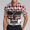 Max Corners Golf Skull Red Black And White Pattern 3D Custom Polo Shirt