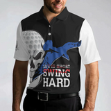 Max Corners Life is Short Swing Hard Skull Albatross 3D Custom Polo Shirt