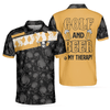 Max Corners Golf & Beer Is My Therapy 3D Custom Polo Shirt