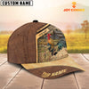 Maxcorners Rooster Customized Name Brown Farm Cap