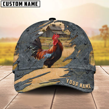 Maxcorners Rooster Customized Name Cap