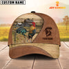 Maxcorners Rooster Customized Name Brown Cap