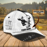 Maxcorners Archery White And Black Leather Personalized Name Cap