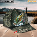 Maxcorners Personalized Zip Up Bass Fishing Cap All Over Printed Color3