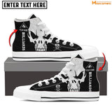 Maxcorners Billiard Skull Personalized Name High Top Shoes