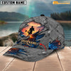 Maxcorners Bass Fishing Personalized Name 3D Over Printed Cap