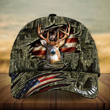 Maxcorners Premium Loralle Cracked Deer Hunting Personalized Multicolor Hats 3D