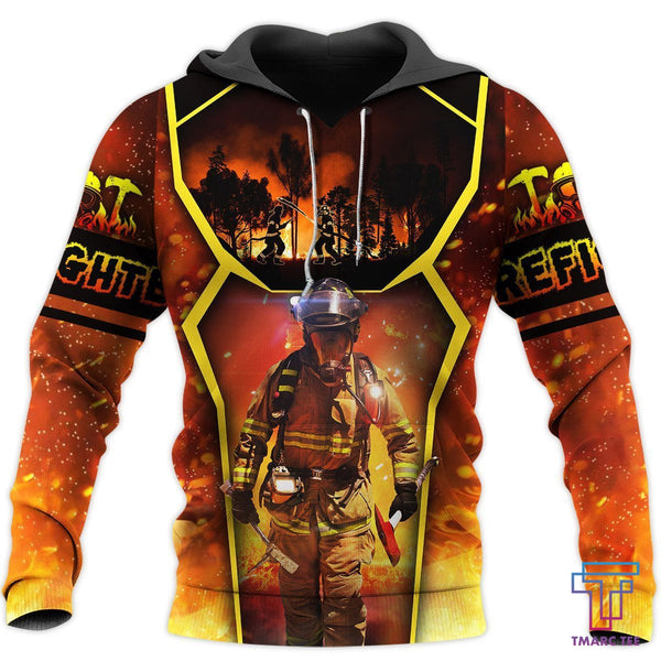 Maxcorners Brave Firefighter Looking At You Hoodie Shirt