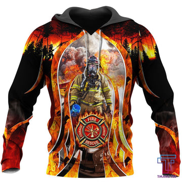 Maxcorners Superhero Firefighter Hoodie Shirt