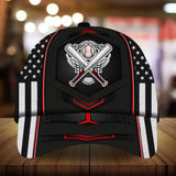Max Corners Red Base Ball Symbols Custom 3D Cap