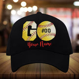 Max Corners Black Go Baseball Custom 3D Cap