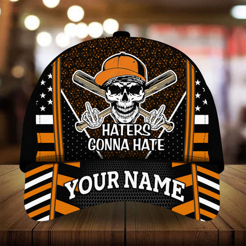 Max Corners Orange Baseball Hater Gonna Hate Custom 3D Cap