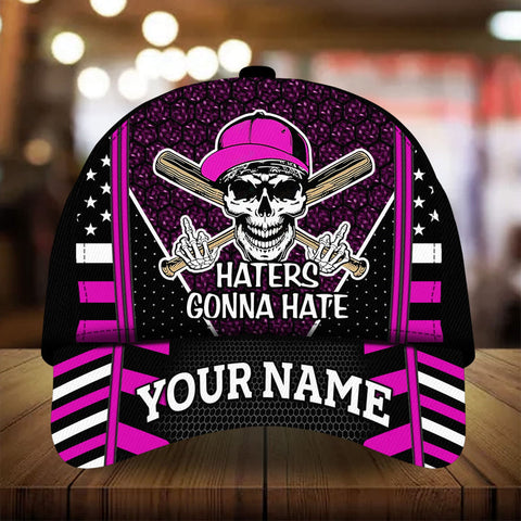 Max Corners Pink Baseball Hater Gonna Hate Custom 3D Cap