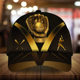 Max Corners Golden Glove Baseball Art Custom 3D Cap
