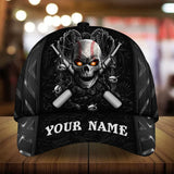 Max Corners Grey Baseball Skull Custom 3D Cap
