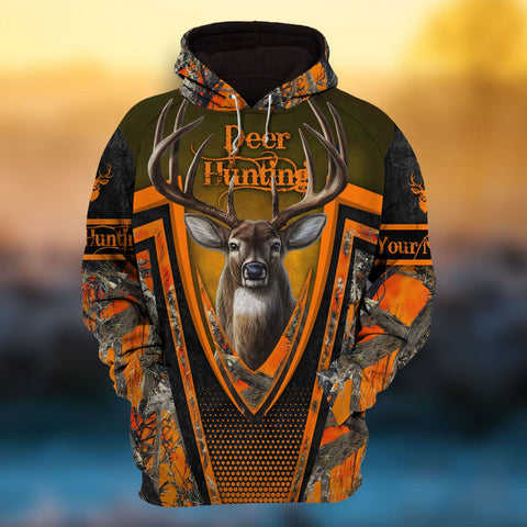Max Corner Special Deer Hunting Gear Pattern Personalized 3D Hoodie For Hunting Lover