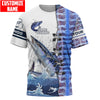 Maxcorners Wahoo Fish Gone Fishing Personalized Name 3D Shirt