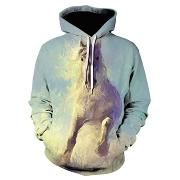 Maxcorners 3D Printing Horse Pattern Men Casual Fashion