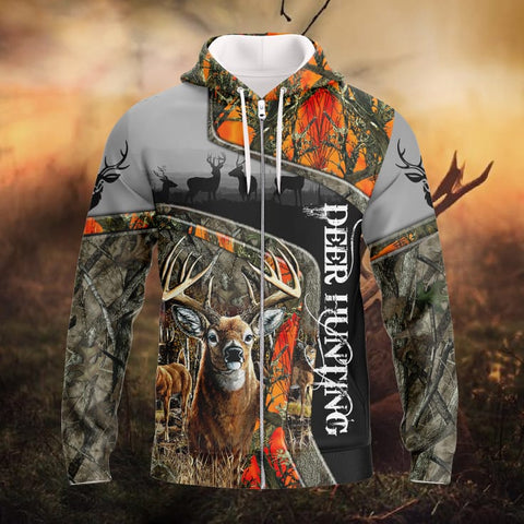 Maxcorners Deer Hunting In The Wood All Over Printed 3D Shirts