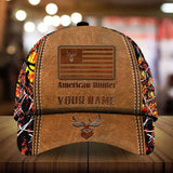 Max Corners The Best American Deer Hunting Leather Pattern 3D Multicolor Personalized Cap