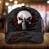 Maxcorners Custom Name Lava Skull White Cap
