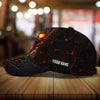 Maxcorners Custom Name Scared Lava Skull Cap