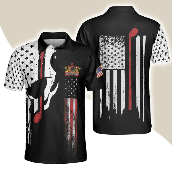 Max Corners Black And White American Flag 3D Custom Polo Shirt