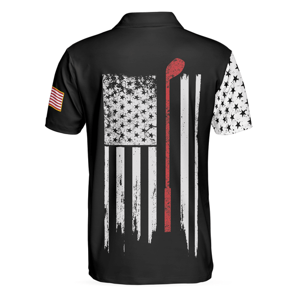 Max Corners Black And White American Flag 3D Custom Polo Shirt