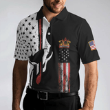 Max Corners Black And White American Flag 3D Custom Polo Shirt