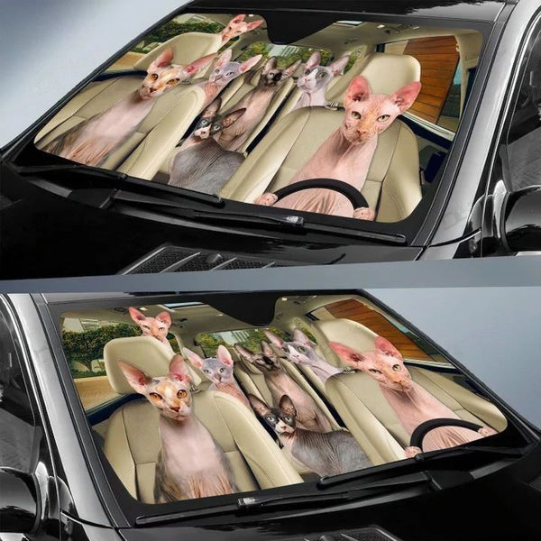 Maxcorners Sphynx Cat All Over Printed 3D Sun Shade