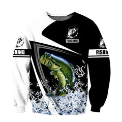 Maxcorners Bass Fishing Personalized Name 3D Shirt