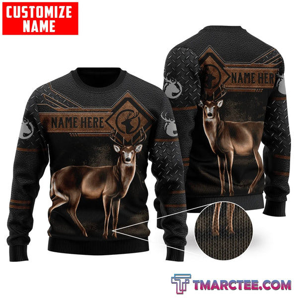 Maxcorners Deer Hunting Personalized Name 3D Over Printed Hoodie