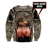 Maxcorners Deer Hunter Personalized Name 3D Over Printed Hoodie