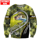 Maxcorners Walleye Fishing Personalized Name 3D Shirt