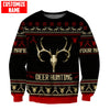 Maxcorners Deer Hunting Personalized Name 3D Over Printed Hoodie