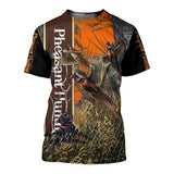 Maxcorners Pheasant Hunting 3D Over Printed Hoodie