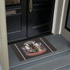 Maxcorners Personalized Name Retro Pole Barbershop Dark Brown Doormat
