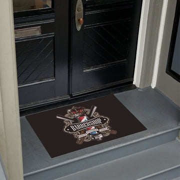 Maxcorners Welcome To Barber Shop Personalized Name & Year Doormat