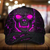 Maxcorners Custom Name Scared Lava Skull Cap