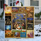 Maxcorners Seashells Cross Be Still And Know That I Am God Beach Quilt Quilt - Blanket