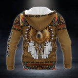 Maxcorners Personalized Bear Native American Custom Name 3D