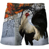Maxcorners Rooster King Camo In Snow All Over Printed Hoodie